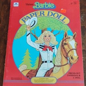 Western Barbie Paper Doll Set